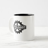 Tasse 2 Couleurs Cycologiste drôle vélo cadeau (Devant gauche)