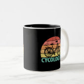 Tasse 2 Couleurs Cycologiste Funny Cycling (Devant droit)