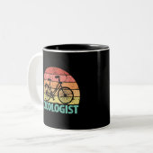 Tasse 2 Couleurs Cycologiste Funny Cycling (Devant gauche)