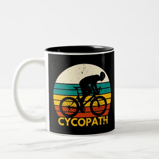 Tasse 2 Couleurs Cycopath/Cyclisme/Vélo (Gauche)