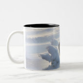 Tasse 2 Couleurs Cygne dans la neige belle (Gauche)