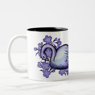 Tasse 2 Couleurs Cygne pourpre Fleur du lac Swans Swans