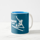 Tasse 2 Couleurs Cypress Mountain Colombie-Britannique Skier (Devant droit)