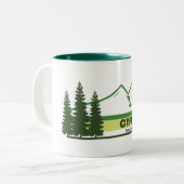 Tasse 2 Couleurs Cypress Parc provincial Green Stripes (Devant gauche)