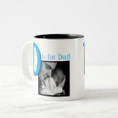 Tasse 2 Couleurs D est pour papa (Devant gauche)
