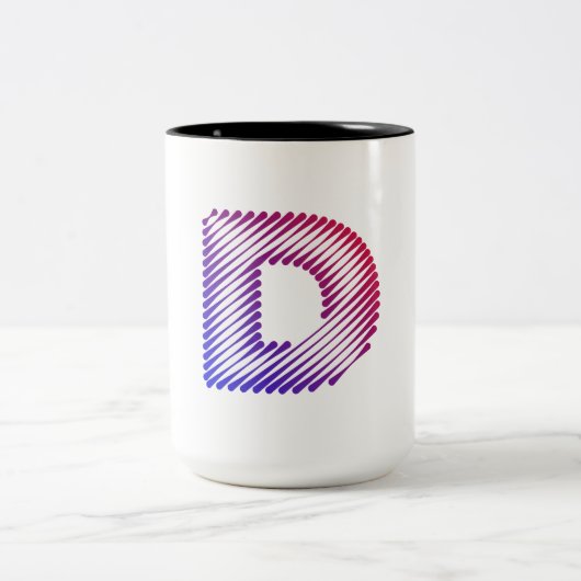 TASSE 2 COULEURS D POUR DONALD (Centre)
