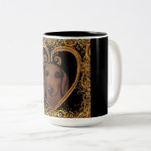 TASSE 2 COULEURS DACHSHUND (Devant droit)