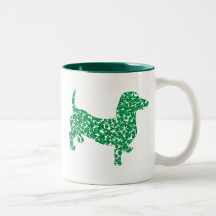 Tasse 2 Couleurs Dachshund de la Saint-Patrick
