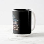 Tasse 2 Couleurs Dachshund obsessionnel (Devant droit)