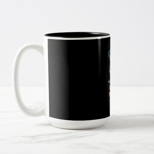 Tasse 2 Couleurs Dachshund obsessionnel (Gauche)