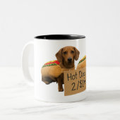 Tasse 2 Couleurs Dachshunds sold as hot dogs (Devant gauche)