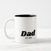 Tasse 2 Couleurs Dad Established Modern Typography (Gauche)