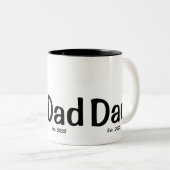 Tasse 2 Couleurs Dad  Established New Dad Gift  (Devant droit)