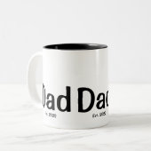 Tasse 2 Couleurs Dad  Established New Dad Gift  (Devant gauche)