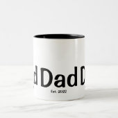 Tasse 2 Couleurs Dad  Established New Dad Gift  (Centre)