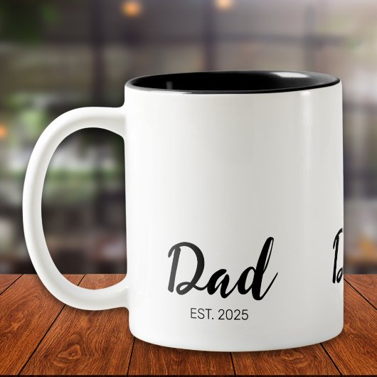 Tasse 2 Couleurs Dad Established New Dad Gift 