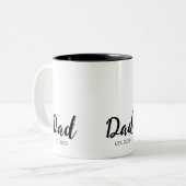 Tasse 2 Couleurs Dad Established New Dad Gift  (Devant gauche)