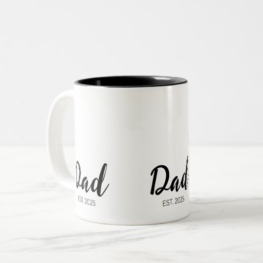 Tasse 2 Couleurs Dad Established New Dad Gift  (Devant gauche)