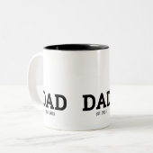 Tasse 2 Couleurs Dad Established New Dad Gift (Devant gauche)