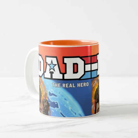 Tasse 2 Couleurs DAD : Le véritable héros (Devant gauche)