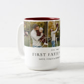 Tasse 2 Couleurs Dad Photo Collage First Father's Day Keepsake Gift (Devant gauche)