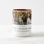 Tasse 2 Couleurs Dad Photo Collage First Father's Day Keepsake Gift (Centre)