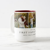 Tasse 2 Couleurs Daddy Photo Collage First Father's Day Keepsake (Devant gauche)