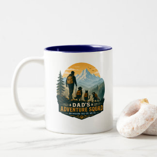 Tasse 2 Couleurs Dad's Adventure Squad Retro Mountain Hiking Gift