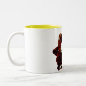 Tasse 2 Couleurs Daffodiques de lapins de printemps (Gauche)