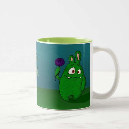 Tasse 2 Couleurs Dahlia le monstre w/quote (Droit)