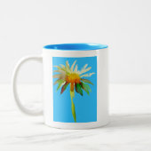 Tasse 2 Couleurs Daisy Blue Fleur d'Art Moderne (Gauche)