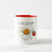 Tasse 2 Couleurs Daisy Flower Ladybug (Centre)