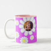 Tasse 2 Couleurs Daisy Simple Photo Violet (Gauche)