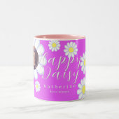 Tasse 2 Couleurs Daisy Simple Photo Violet (Centre)