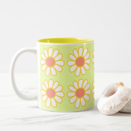 Tasse 2 Couleurs Daisy Simple Vert (Avec donut)