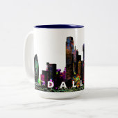 Tasse 2 Couleurs Dallas en graffiti (Devant gauche)