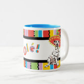Tasse 2 Couleurs Dalmate de fiesta (Devant droit)