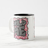 Tasse 2 Couleurs Dalmatie rose et blanc Wid Me (Devant gauche)
