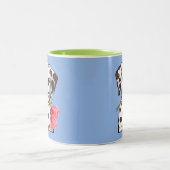Tasse 2 Couleurs Dalmatien avec tulipes (Centre)