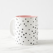 Tasse 2 Couleurs DALMATION SPOTS IMPARFAITS mignon fun moderne mini (Devant gauche)