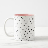 Tasse 2 Couleurs DALMATION SPOTS IMPARFAITS mignon fun moderne mini (Gauche)
