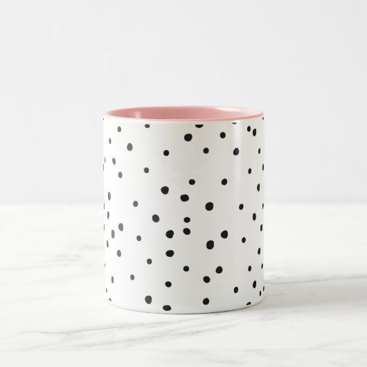Tasse 2 Couleurs DALMATION SPOTS IMPARFAITS mignon fun moderne mini (Centre)