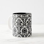 Tasse 2 Couleurs Damas noir et blanc (Devant gauche)