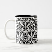 Tasse 2 Couleurs Damas noir et blanc (Gauche)