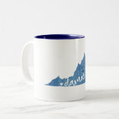 Tasse 2 Couleurs Damas, Virginia Wood Grain (Devant gauche)