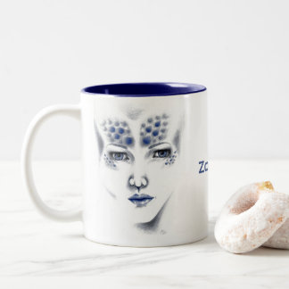 Tasse 2 Couleurs Dame Aliène Miss Univers Fantastique Science-ficti