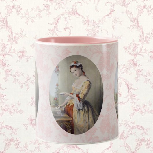 Tasse 2 Couleurs Dame avec cartes