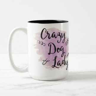 Tasse 2 Couleurs Dame de chien fou (violet)