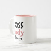 Tasse 2 Couleurs Dame de la Patronne personnalisée (Devant gauche)