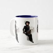 Tasse 2 Couleurs Dame en noir (Devant gauche)
